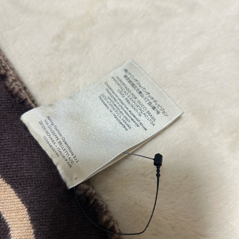 GUCCI 雙Glogo 厚款雙色羊毛桑蠶絲圍巾-4