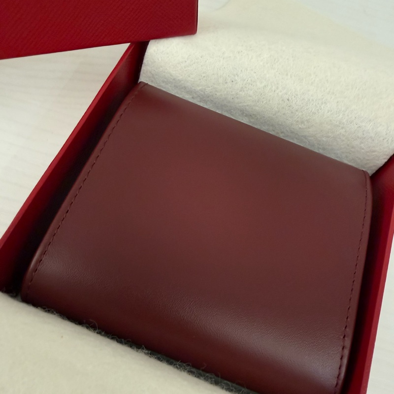 Cartier 酒紅色全新零錢包-2