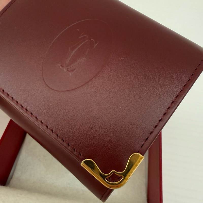 Cartier 酒紅色全新零錢包-10