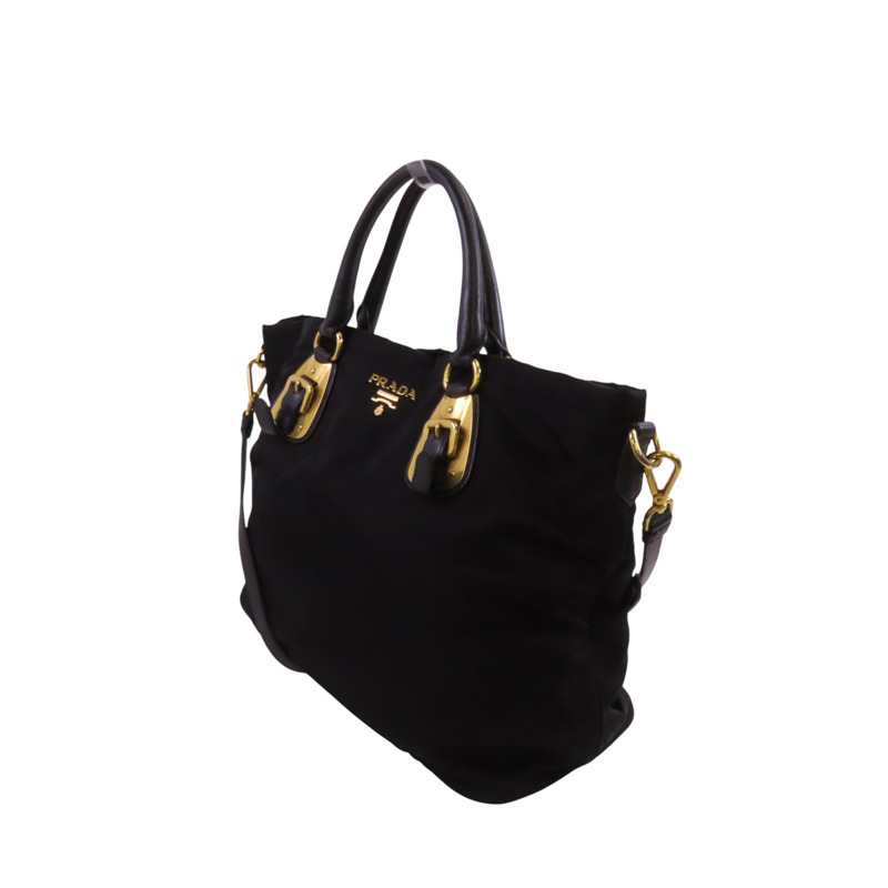 PRADA 尼龍2Way Shoulder金扣手挽肩背兩用袋-2