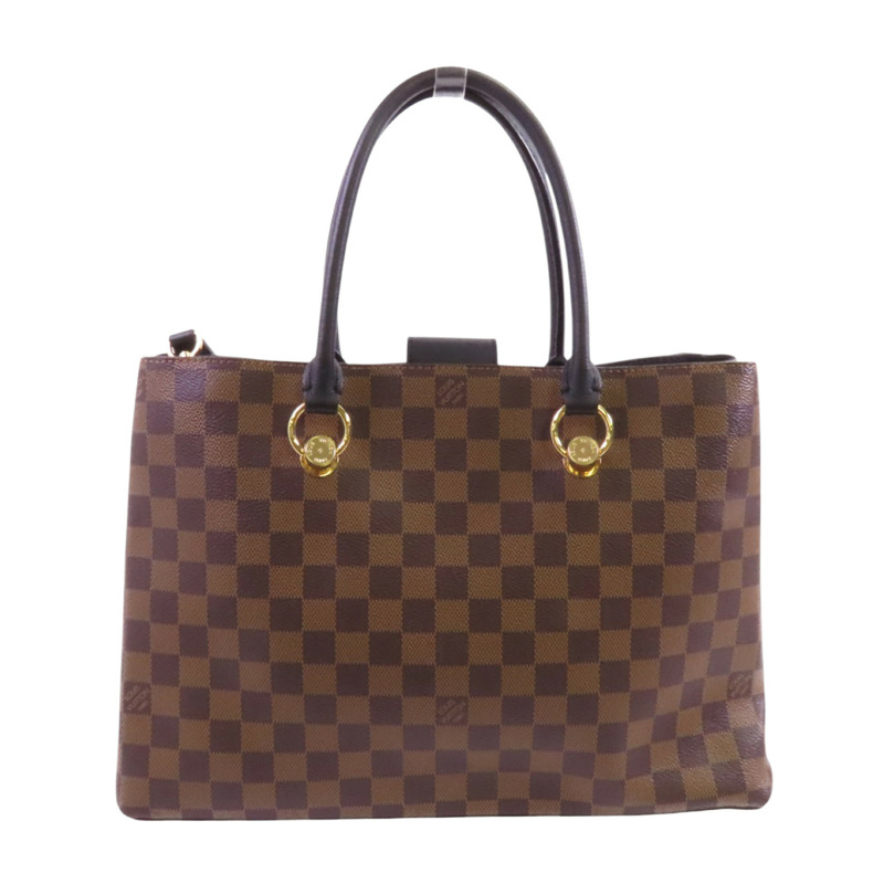 LOUIS VUITTON Damier Ebene Riverside金扣手挽肩背兩用袋-1