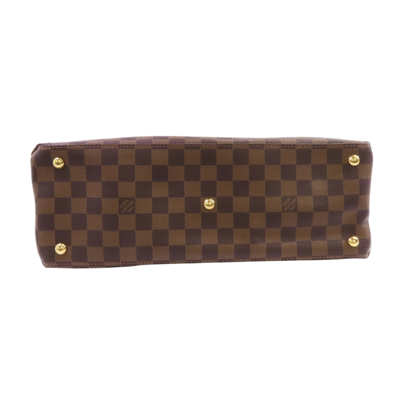 LOUIS VUITTON Damier Ebene Riverside金扣手挽肩背兩用袋-3