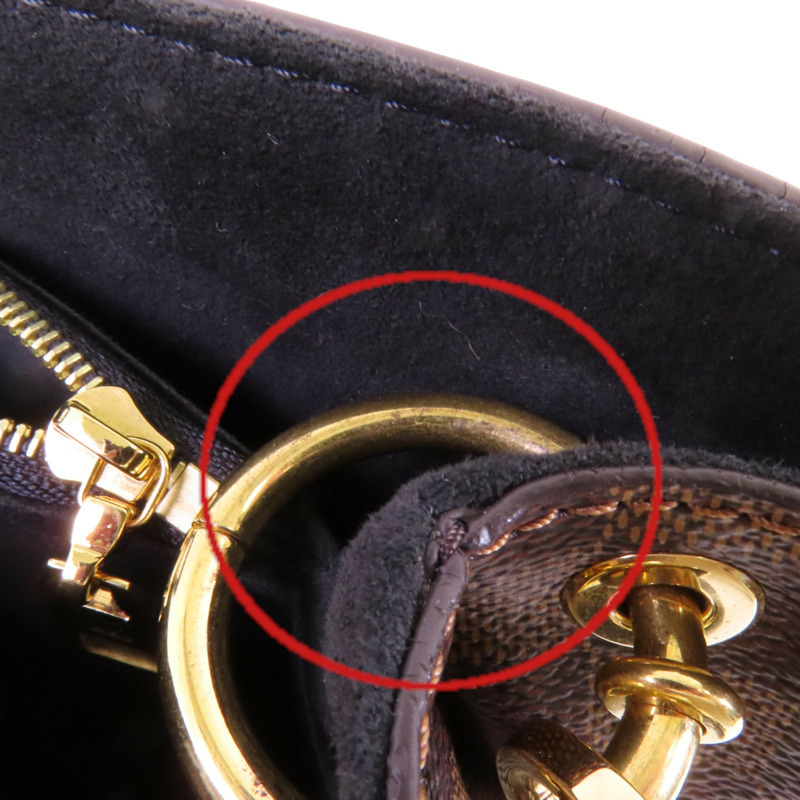 LOUIS VUITTON Damier Ebene Riverside金扣手挽肩背兩用袋-18