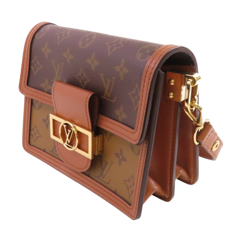 LOUIS VUITTON Monogram Reverse Mini Dauphine金扣肩背袋-2