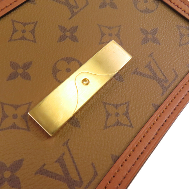 LOUIS VUITTON Monogram Reverse Mini Dauphine金扣肩背袋-14
