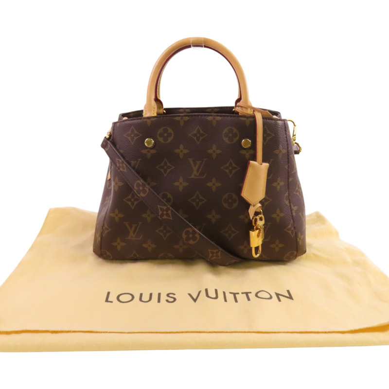 LOUIS VUITTON Monogram Montaigne BB金扣手挽肩背兩用袋-9