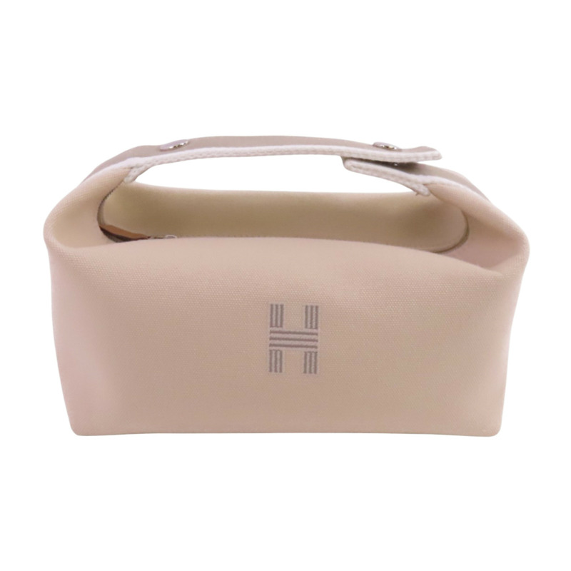HERMES 帆布Bride-a-Brac Case銀扣手挽袋-0