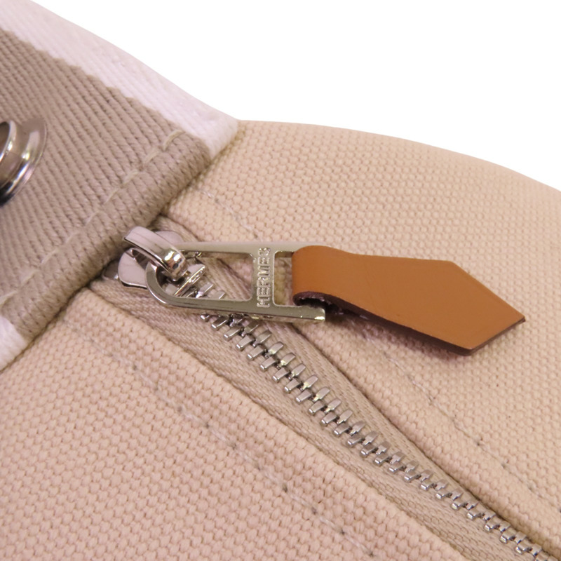 HERMES 帆布Bride-a-Brac Case銀扣手挽袋-9