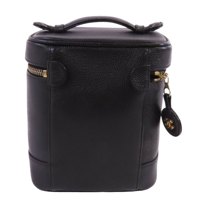 CHANEL 牛皮皮革Vintage Vanity Case金扣手挽袋-1