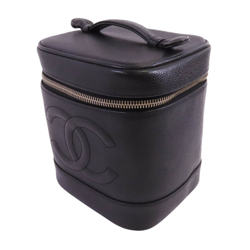 CHANEL 牛皮皮革Vintage Vanity Case金扣手挽袋-2