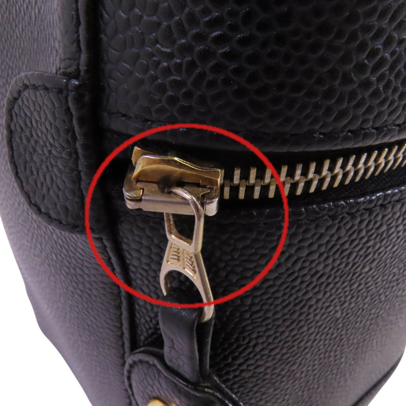 CHANEL 牛皮皮革Vintage Vanity Case金扣手挽袋-10