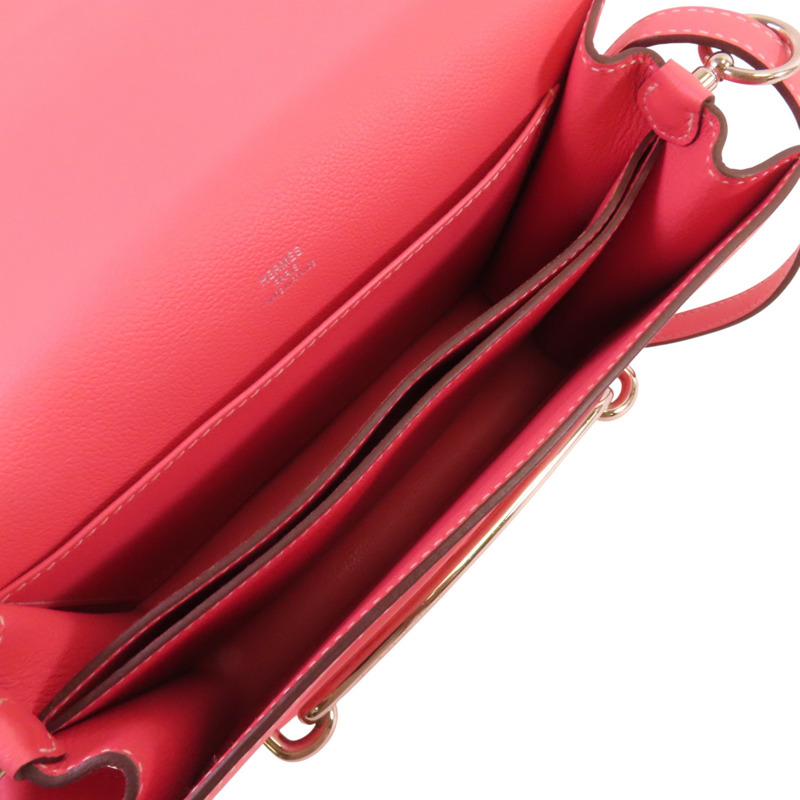 HERMES Evercolor皮革Roulis 23銀扣肩背袋-4