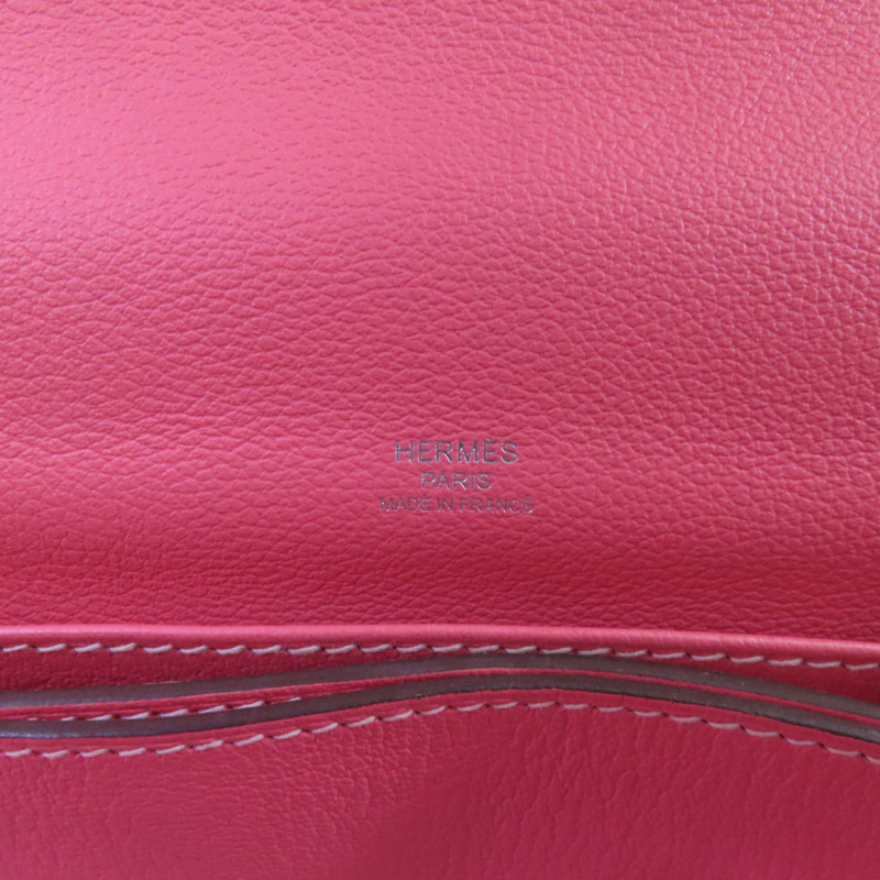 HERMES Evercolor皮革Roulis 23銀扣肩背袋-5