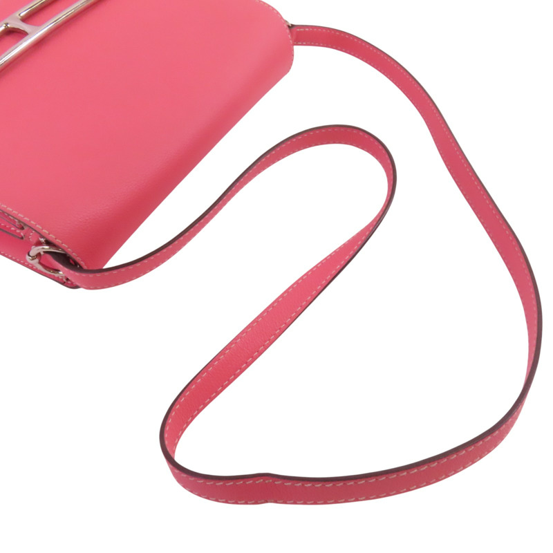 HERMES Evercolor皮革Roulis 23銀扣肩背袋-7