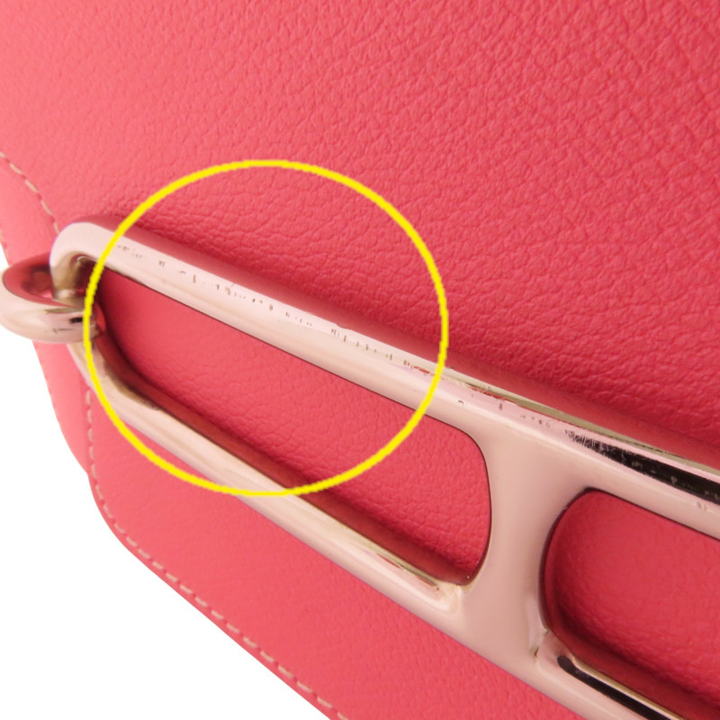 HERMES Evercolor皮革Roulis 23銀扣肩背袋-16