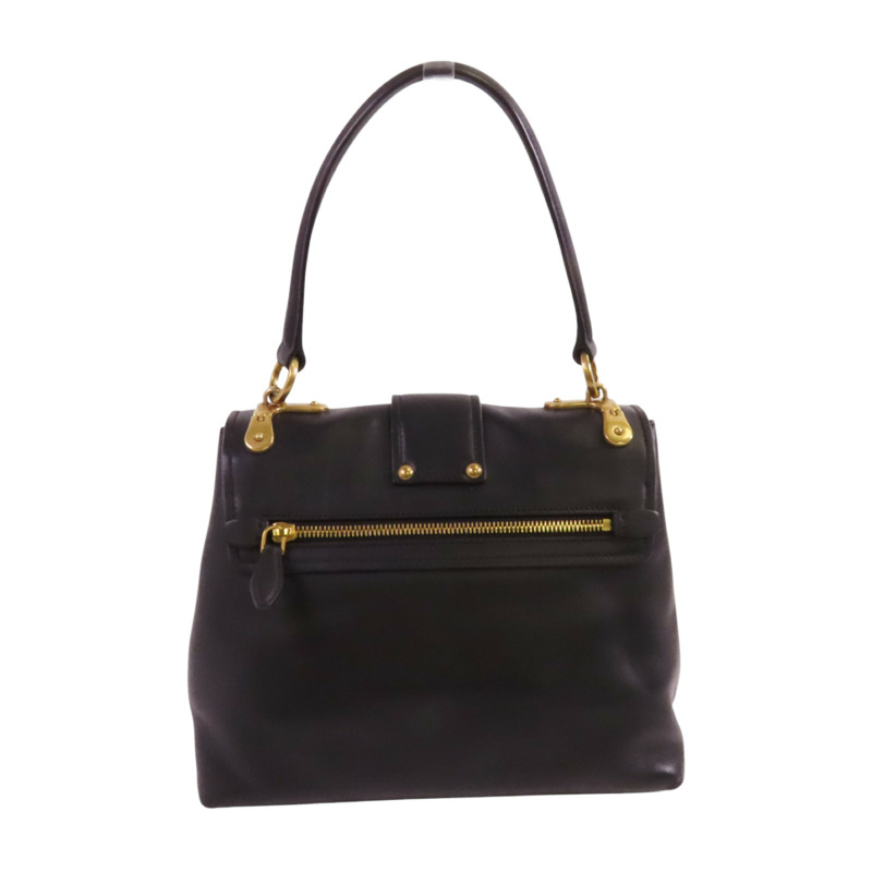 PRADA 牛皮皮革City Bag金扣肩背袋-1