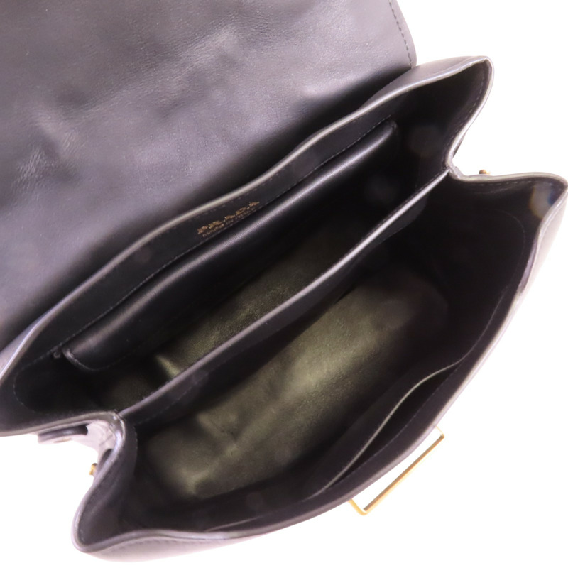 PRADA 牛皮皮革City Bag金扣肩背袋-4