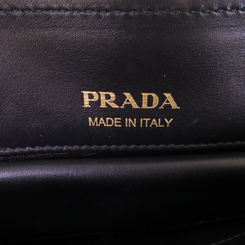 PRADA 牛皮皮革City Bag金扣肩背袋-6