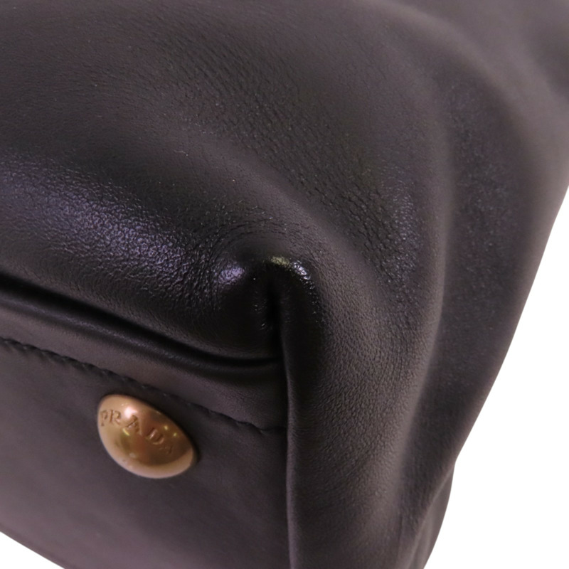 PRADA 牛皮皮革City Bag金扣肩背袋-13