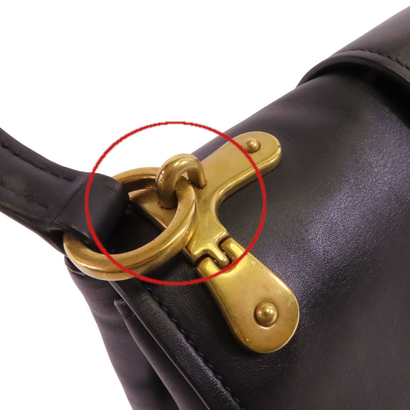 PRADA 牛皮皮革City Bag金扣肩背袋-21