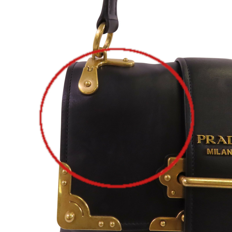 PRADA 牛皮皮革City Bag金扣肩背袋-27