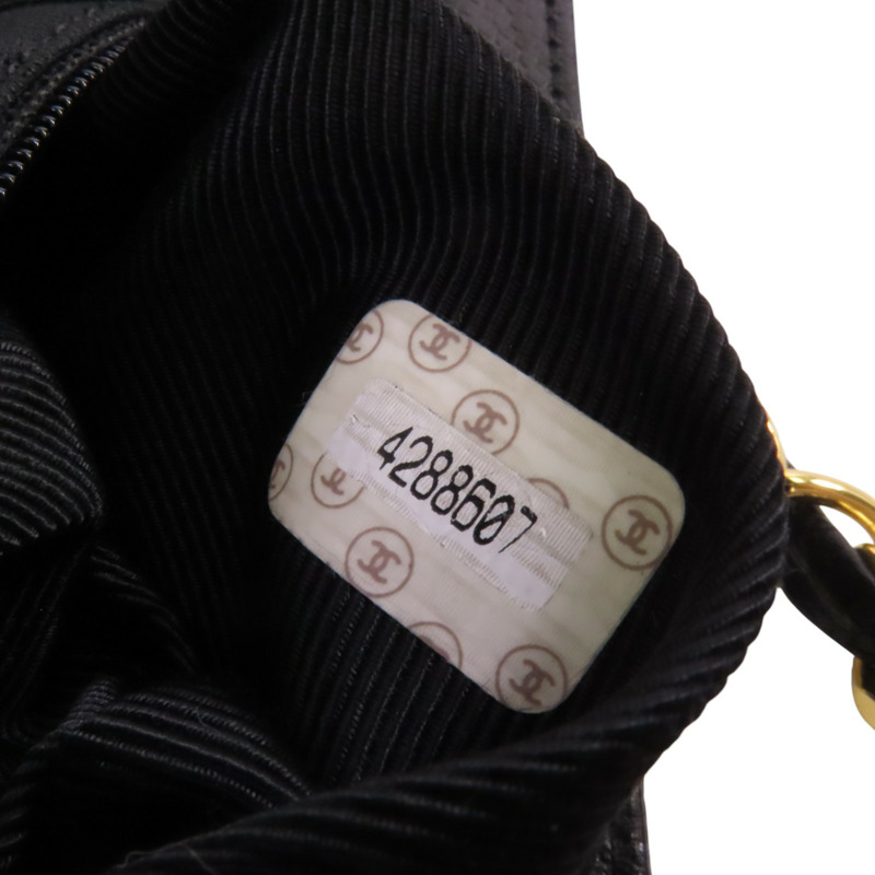 CHANEL 牛皮皮革Vintage Tote Bag金扣鏈帶肩背袋-5