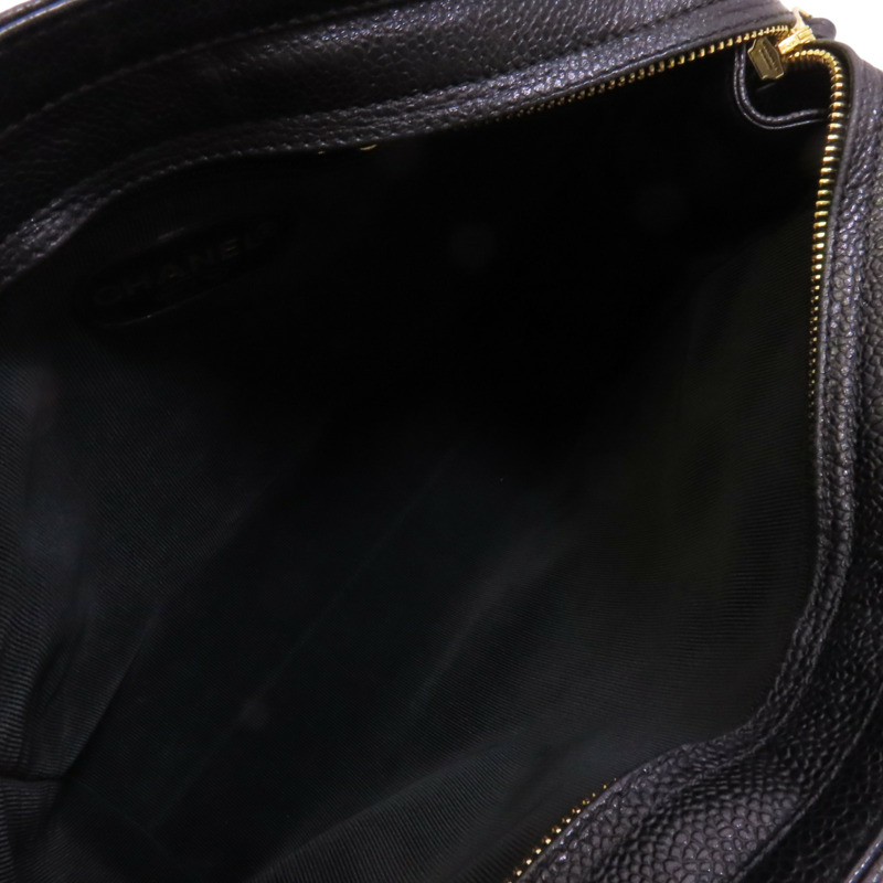 CHANEL 牛皮皮革Vintage Tote Bag金扣鏈帶肩背袋-15