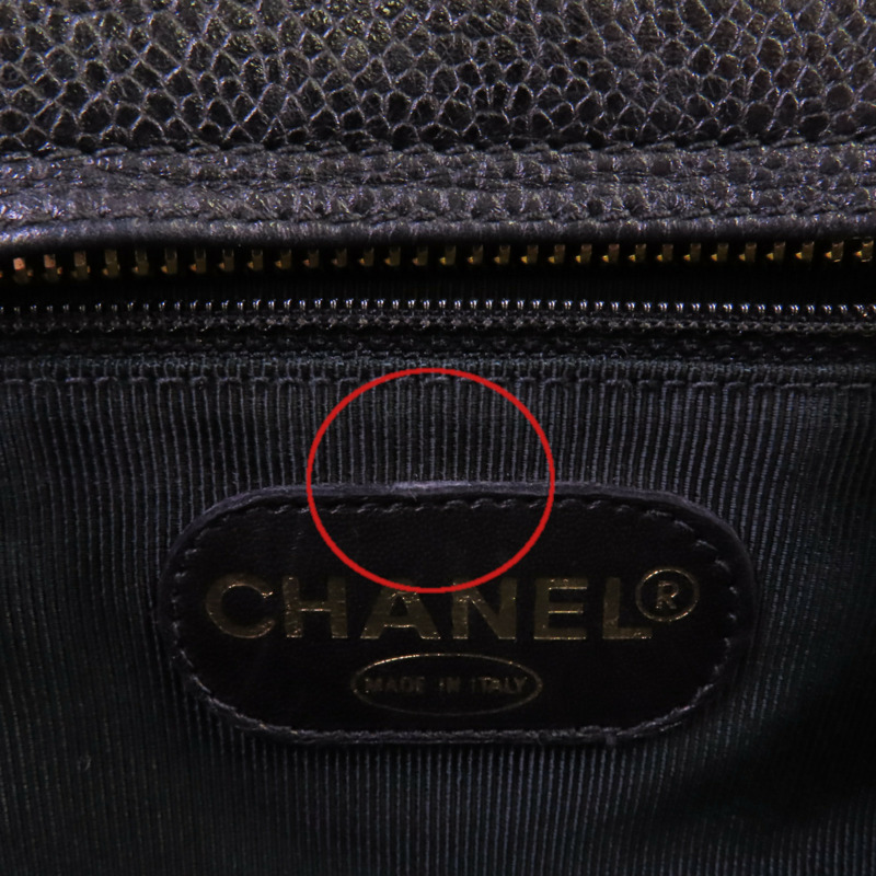 CHANEL 牛皮皮革Vintage Tote Bag金扣鏈帶肩背袋-17