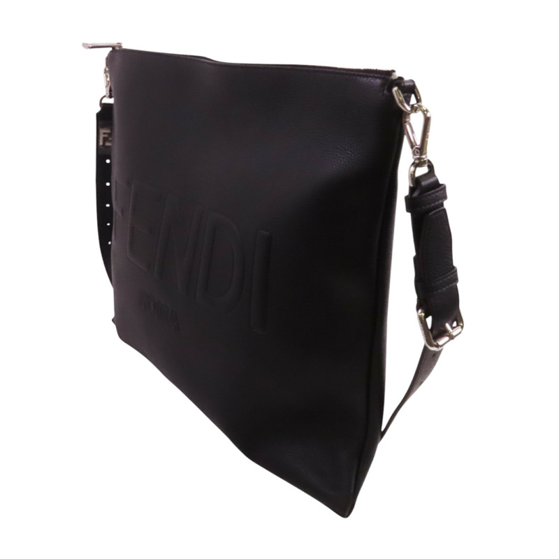 FENDI 牛皮皮革After Roma Pouch Shoulder銀扣肩背袋-2