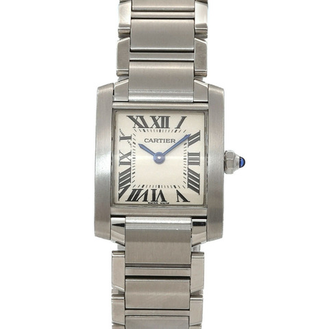 卡地亞 Tank Française SM W51008Q3 女士象牙石英腕錶