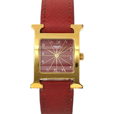 愛馬仕 H Watch HH1 201 女士紅石英錶
