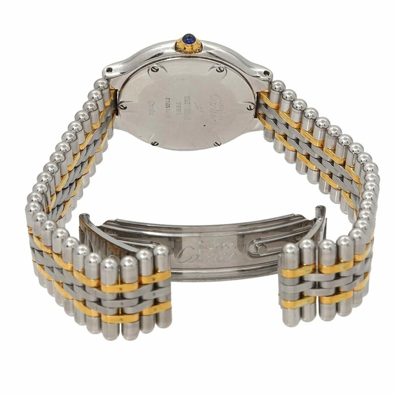 卡地亞 Must 21 Vantianne 雙色腕錶 W10051F4 女士象牙色石英錶-3