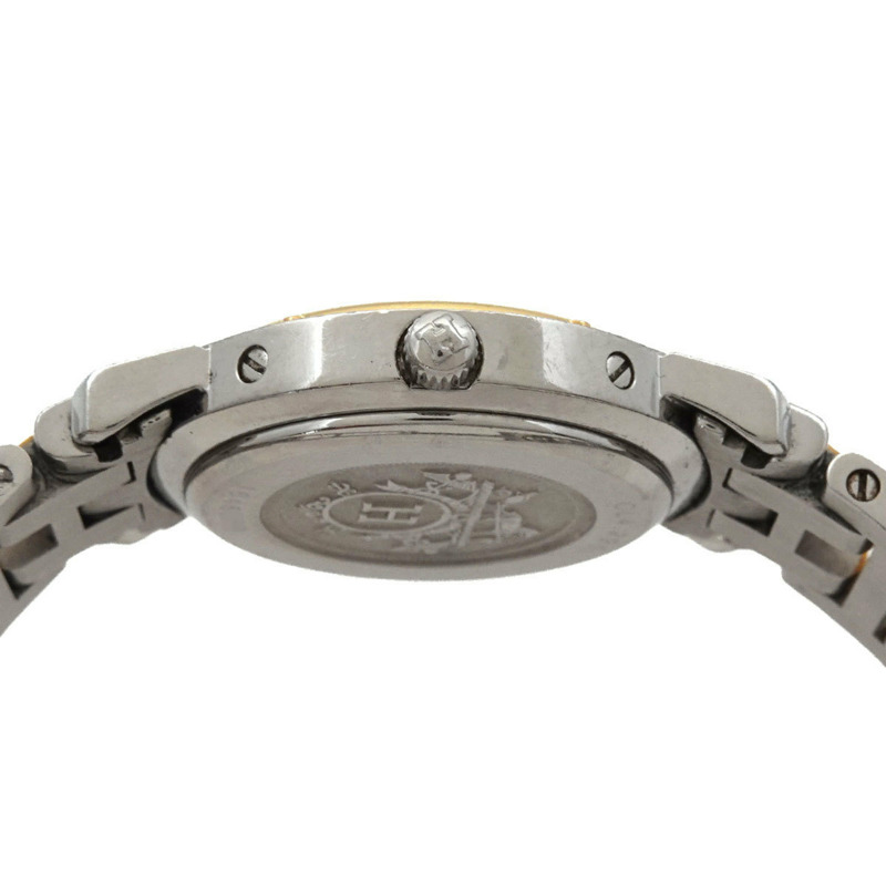 愛馬仕 Clipper CL4 220 女士雙色日期顯示白色石英腕錶-4