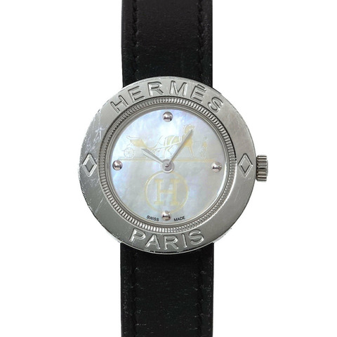 愛馬仕 Pass PP1.210 女士白色貝殼石英錶