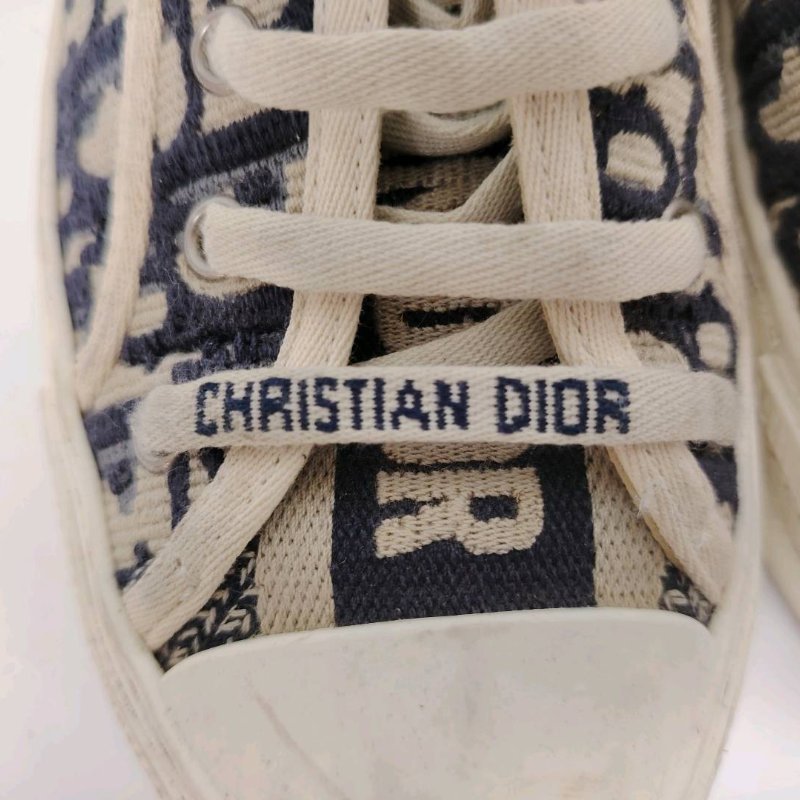 Dior 迪奧 老花刺繡帆布鞋 36碼-3