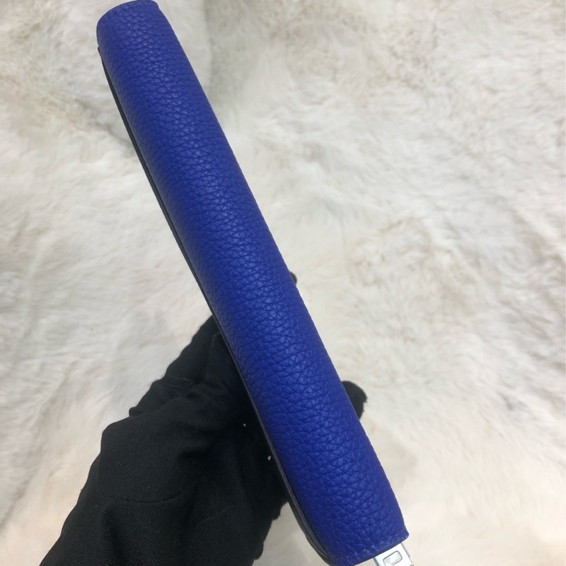 Ferragamo 藍色拼啡色長銀包  長夾 XC125-2