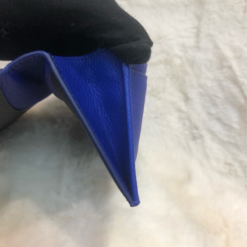 Ferragamo 藍色拼啡色長銀包  長夾 XC125-9