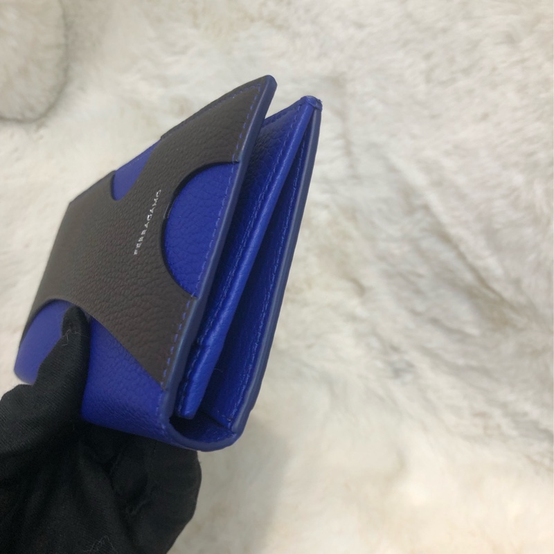 Ferragamo 藍色拼啡色長銀包  長夾 XC125-11