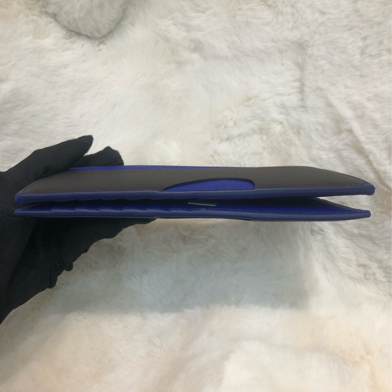 Ferragamo 藍色拼啡色長銀包  長夾 XC125-12