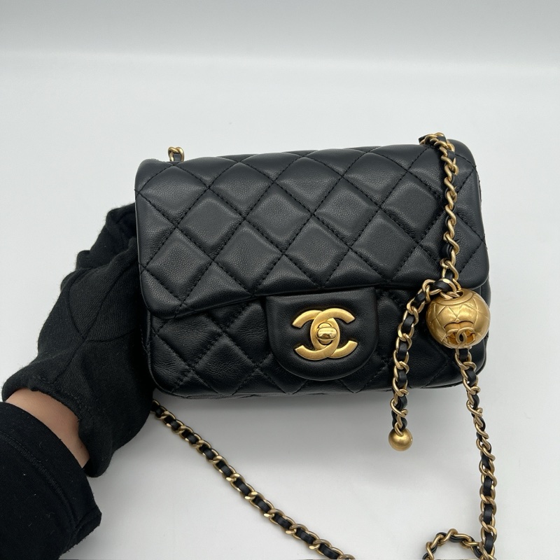 Chanel 小方胖金球鏈包-10