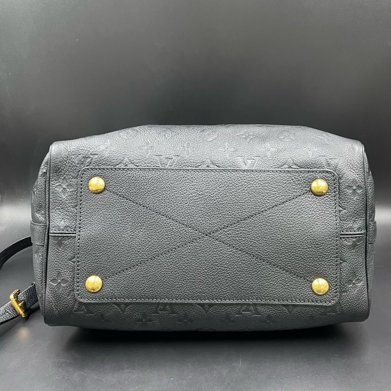 路易威登/Lv黑色全皮壓紋speedy30 30*21*17 鎖鑰匙掛牌在-2