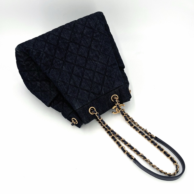 Chanel 香奈兒 牛仔 深藍 水桶包 27-17-28 29-55 98新-5