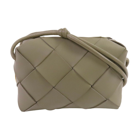 BOTTEGA VENETA 織紋皮革Small Cassette金扣肩背袋