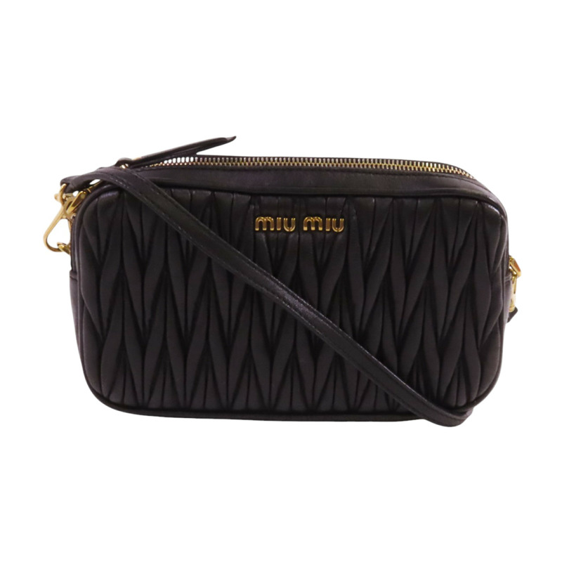 Miu Miu 羊皮皮革Shoulder Bag金扣肩背袋-0
