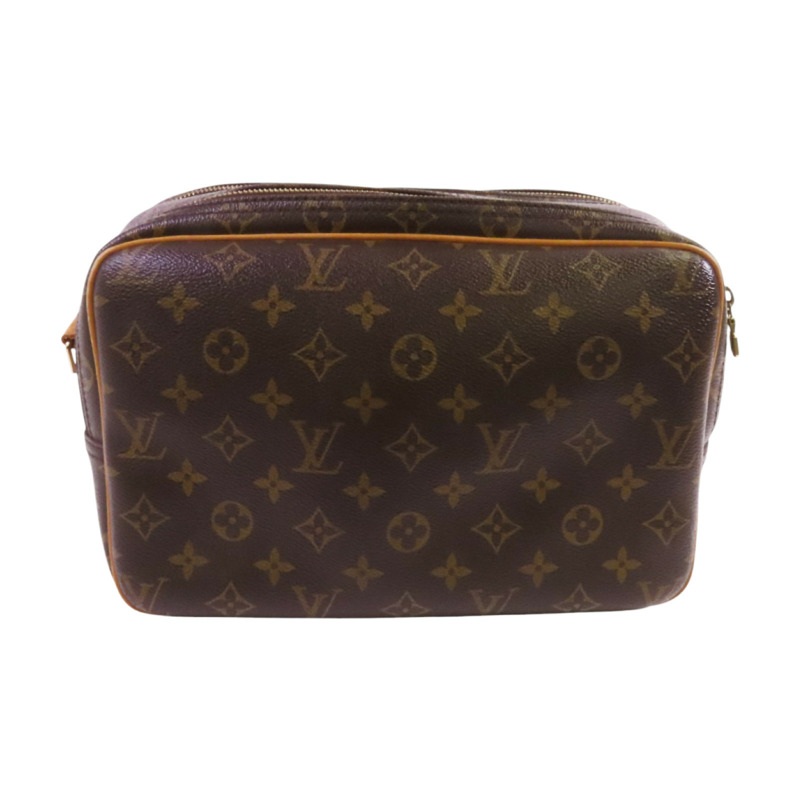 LOUIS VUITTON Monogram Reporter PM金扣肩背袋-1