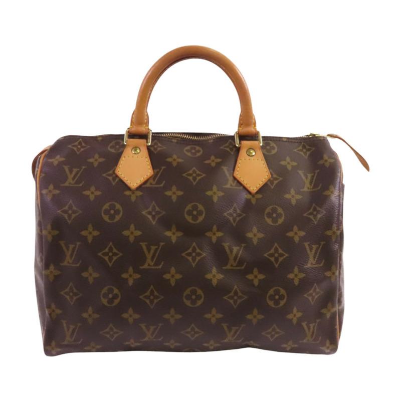 LOUIS VUITTON Monogram Speedy 30金扣手挽袋-0