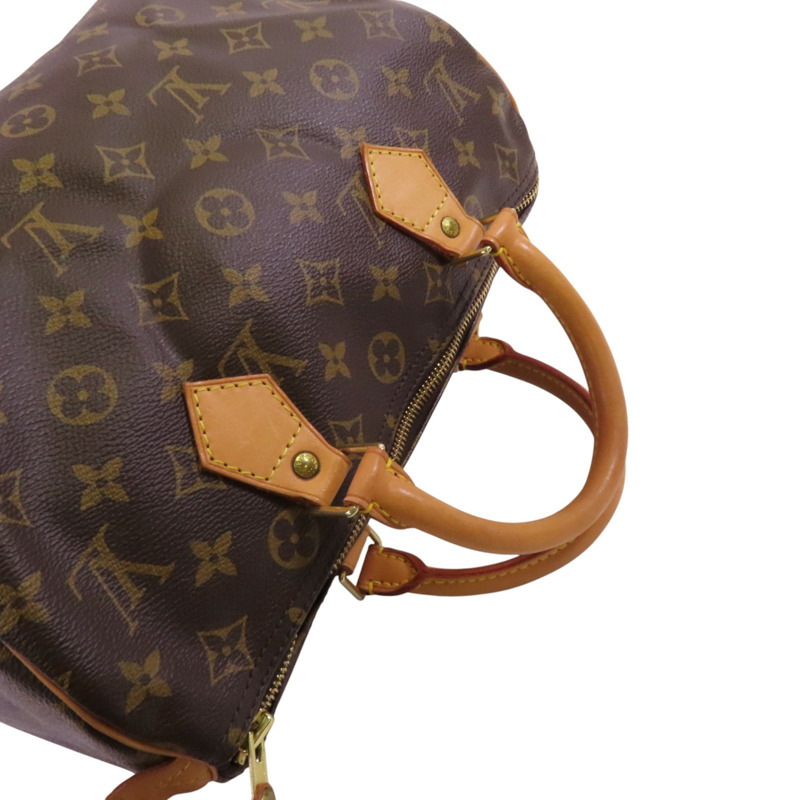 LOUIS VUITTON Monogram Speedy 30金扣手挽袋-7