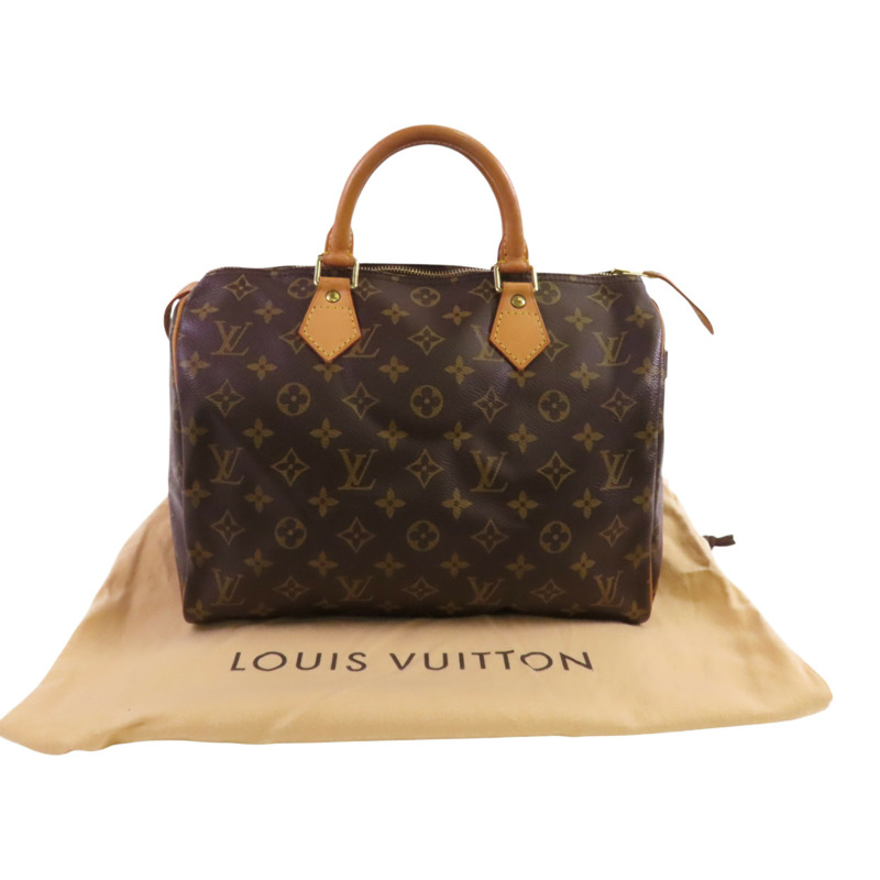 LOUIS VUITTON Monogram Speedy 30金扣手挽袋-9