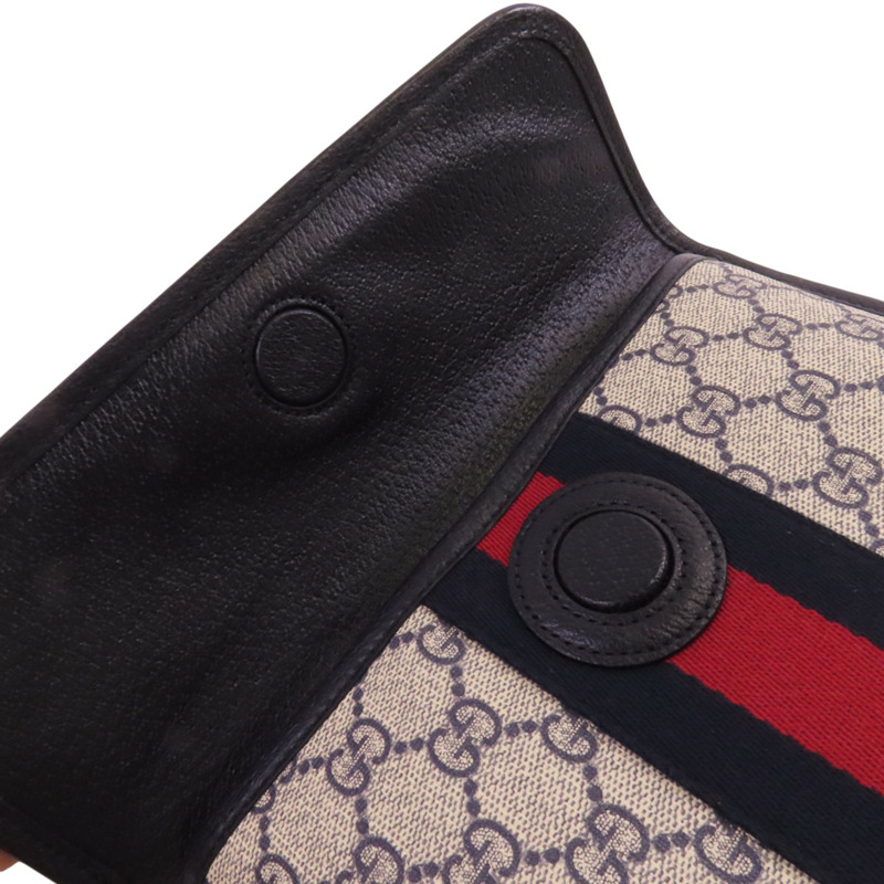 GUCCI 塗層帆布Ophidia GG Supreme銀扣腰包-8