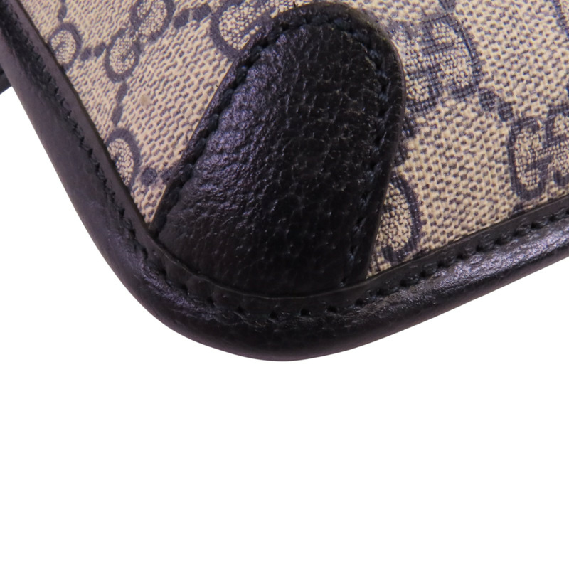 GUCCI 塗層帆布Ophidia GG Supreme銀扣腰包-10